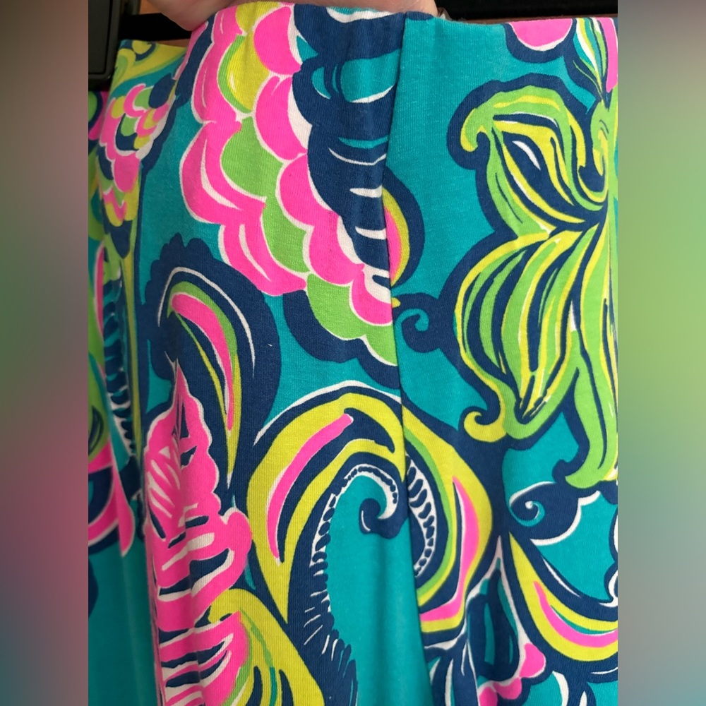 Lilly Pulitzer SAMPLE Georgia May Palazzo Pant Sea Blue Private Island Sz Small - Picture 6 of 10